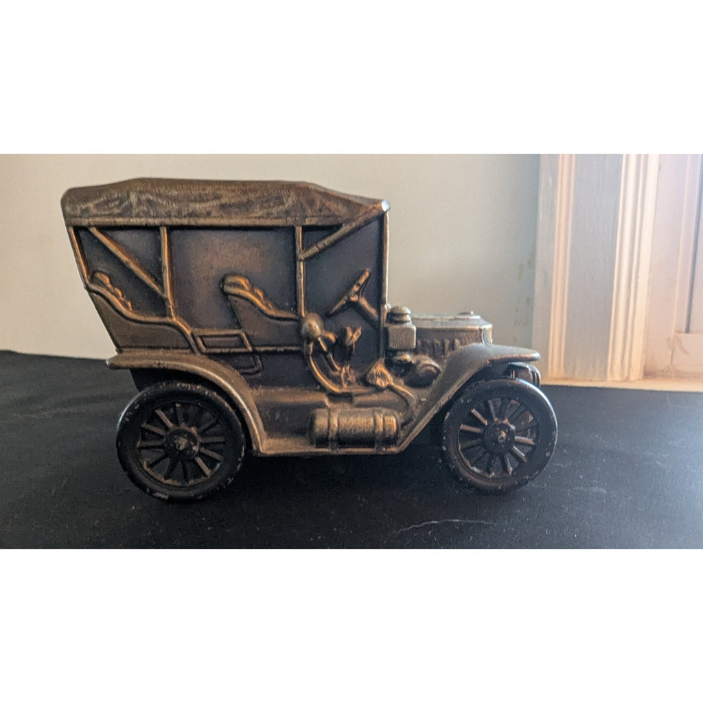 Vintage Banthrico 1910 Stanley Steamer Metal Car Coin Bank First West Side Bank Omaha NE