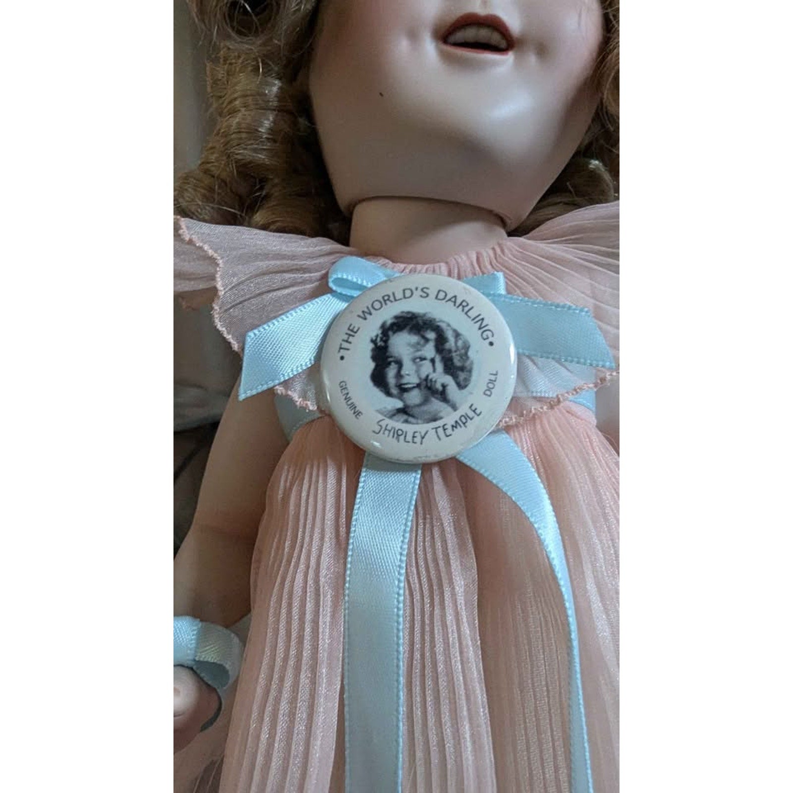 Danbury Mint 14" Shirley Temple Antique Porcelain Doll with COA & Papers