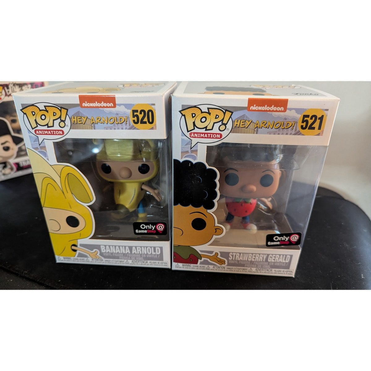 Funko Pop Hey Arnold! Combo Set - Banana Arnold #520 & Strawberry Gerald #521 GameStop Exclusives