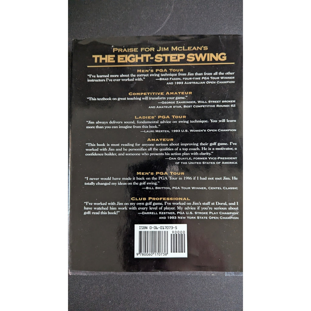 The Eight-Step Swing by Jim McLean (Hardcover, 1994) Golf Instruction Book