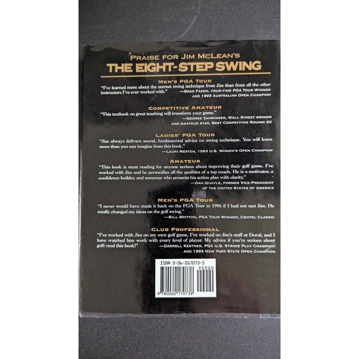 The Eight-Step Swing by Jim McLean (Hardcover, 1994) Golf Instruction Book
