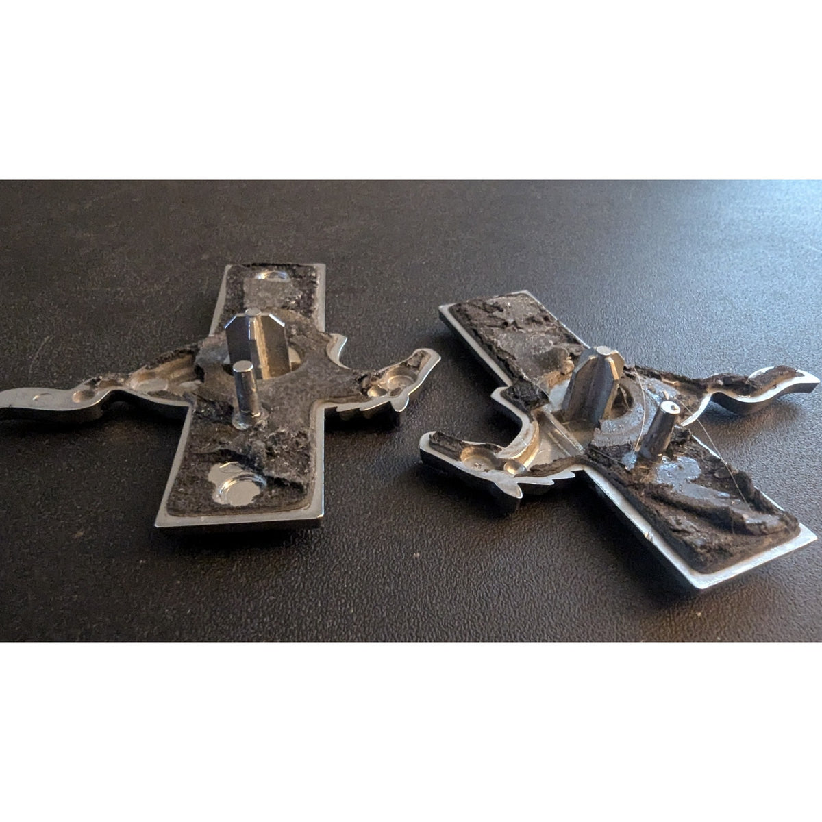 Vintage Ford Mustang Running Pony Tri-Bar Fender Emblems - Set of 2 (LH & RH)