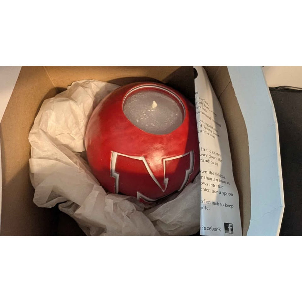 Nebraska Cornhuskers Sphere Candle - Wax & Beyond Refillable Decor