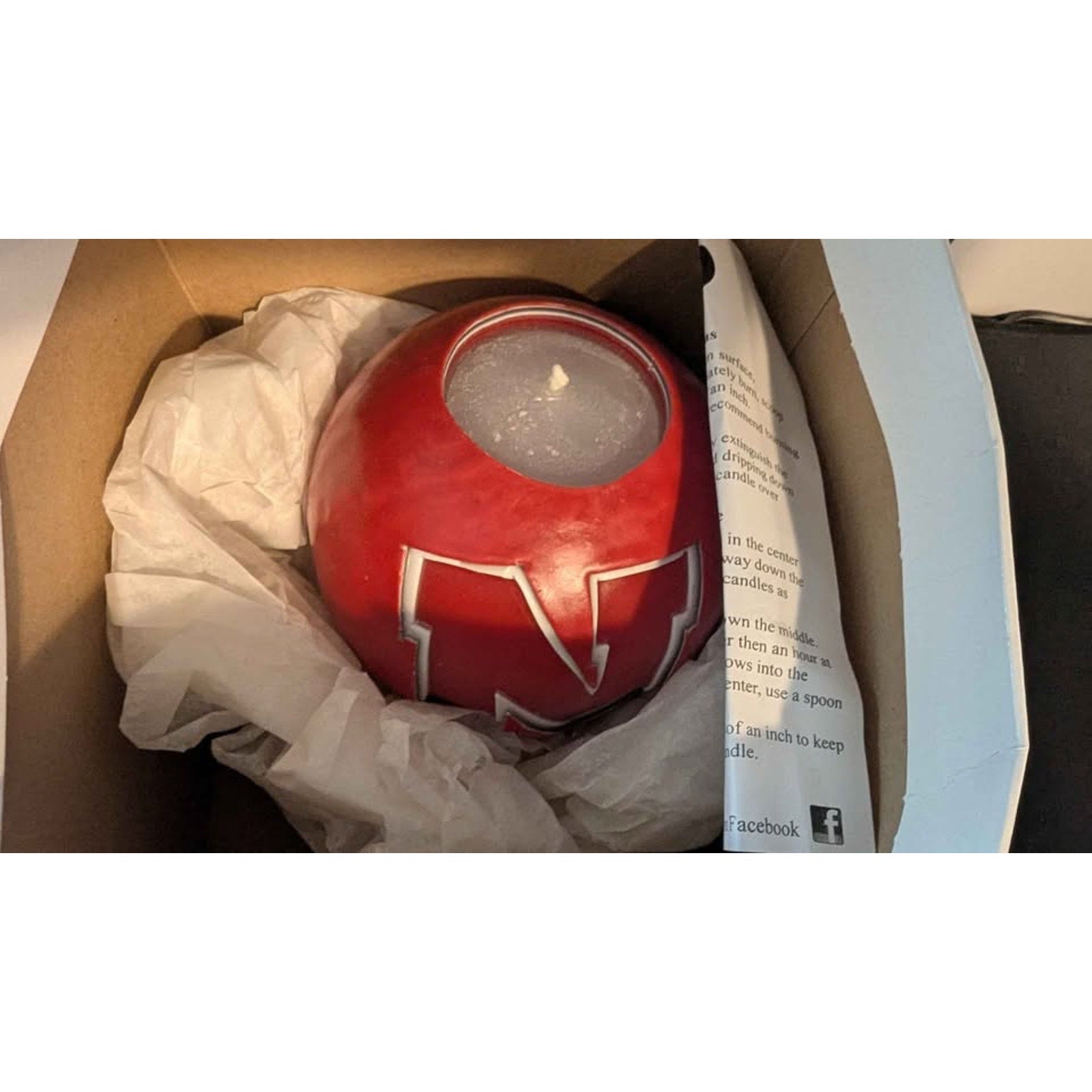 Nebraska Cornhuskers Sphere Candle - Wax & Beyond Refillable Decor