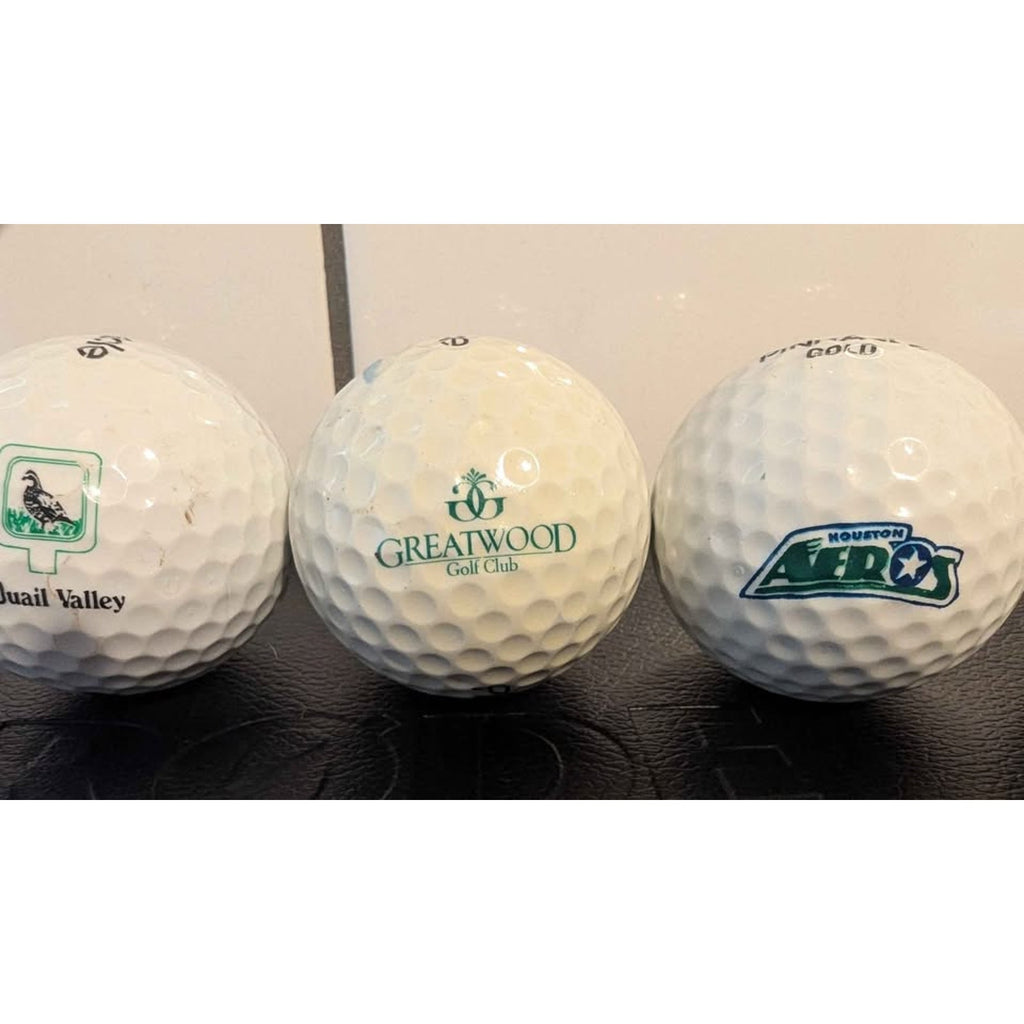 Vintage Greater Houston Texas Logo Golf Balls - 5 Ball Premium Collector Lot