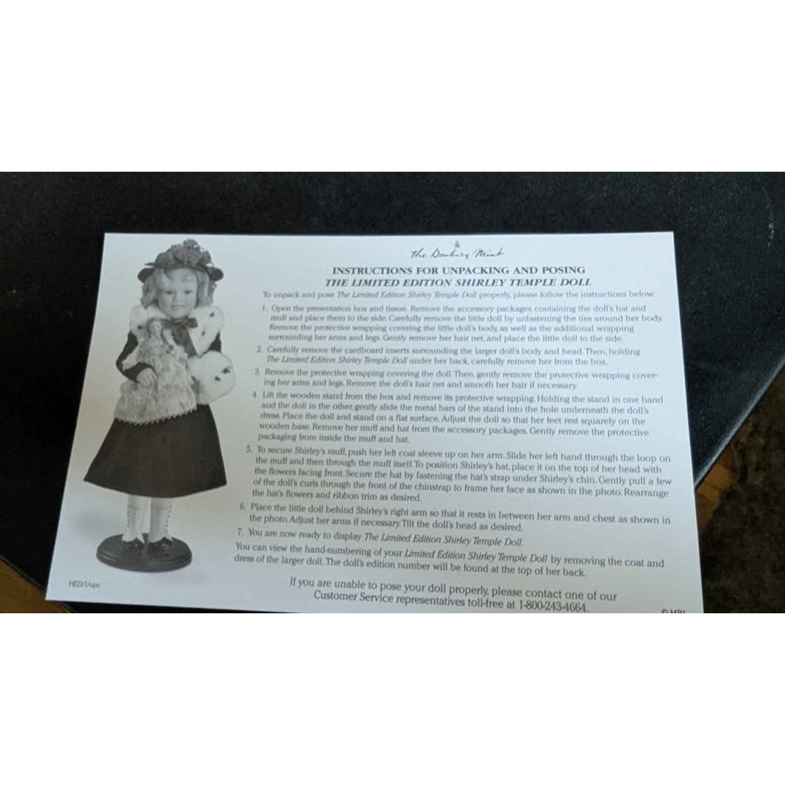 Danbury Mint Limited-Edition Shirley Temple "The Little Princess" Porcelain Doll with COA
