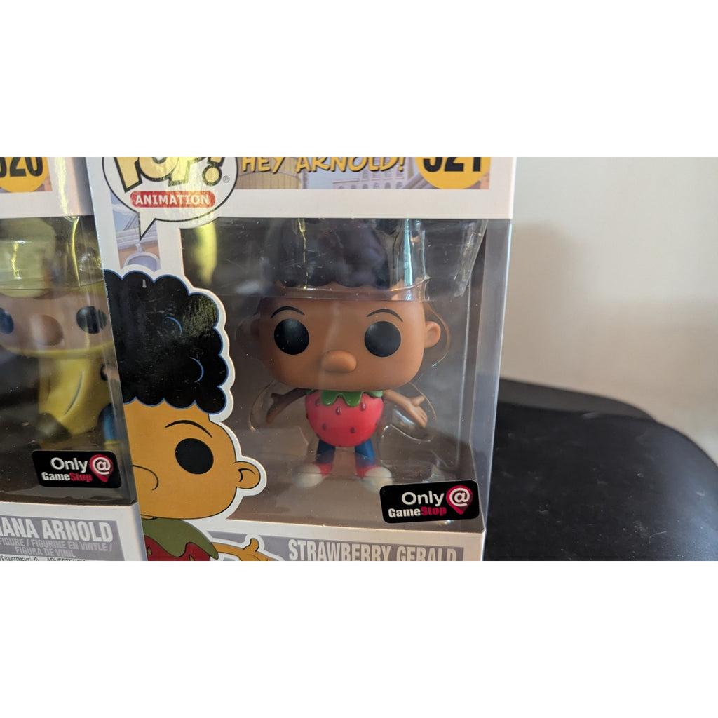 Funko Pop Hey Arnold! Combo Set - Banana Arnold #520 & Strawberry Gerald #521 GameStop Exclusives