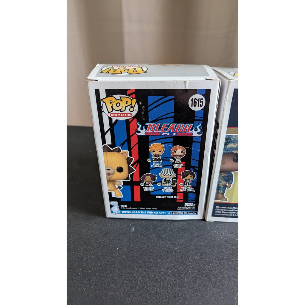 Funko Pop Bundle: Bleach Kon #1615 & USMC Marines Pops With Purpose Vinyl Figures