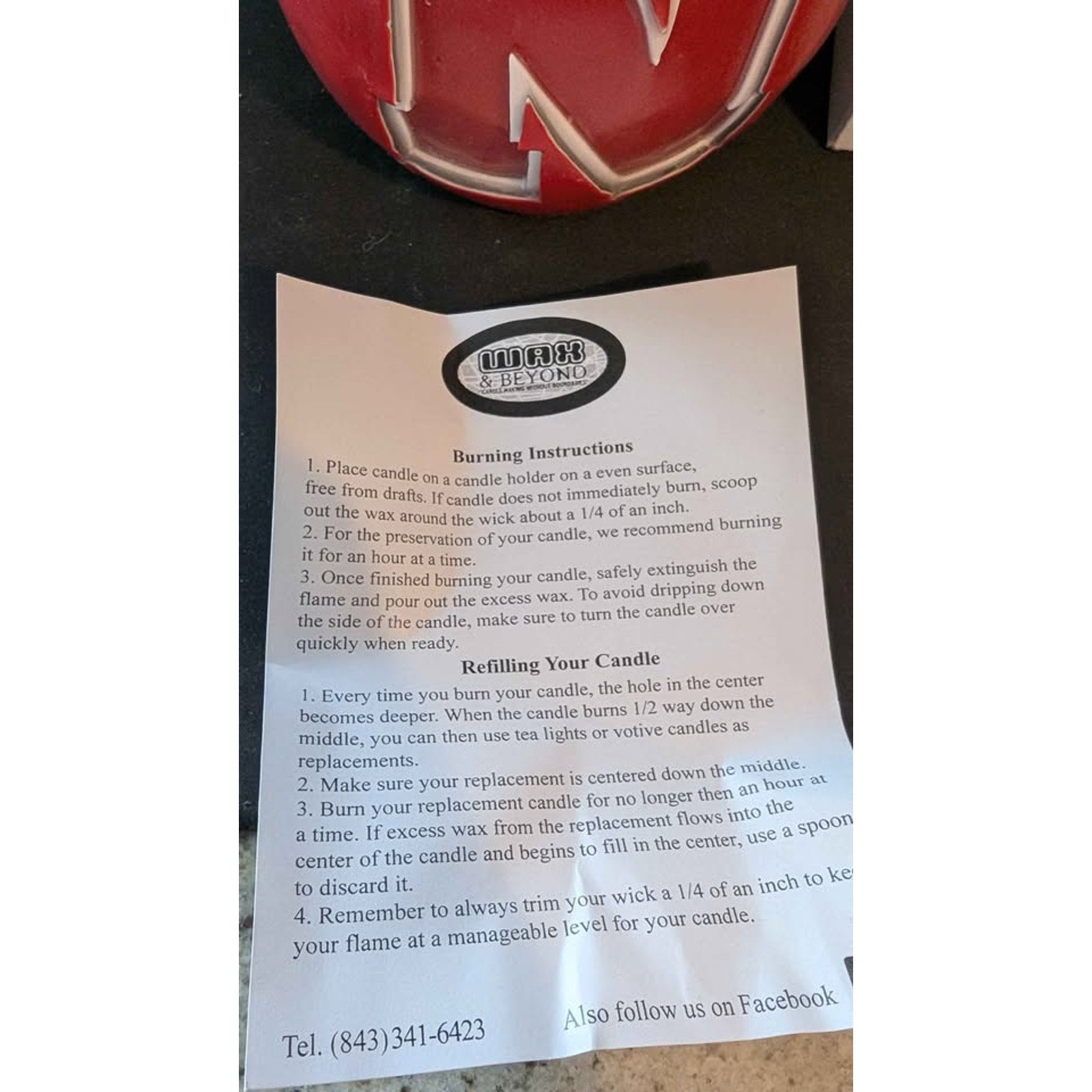 Nebraska Cornhuskers Sphere Candle - Wax & Beyond Refillable Decor