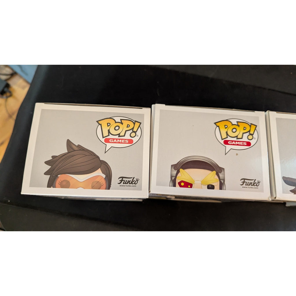 Overwatch Funko Pop Lot of 4 - Vaulted & Store Exclusives (Tracer, McCree, Ana, Torbjörn)