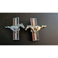 Vintage Ford Mustang Running Pony Tri-Bar Fender Emblems - Set of 2 (LH & RH)