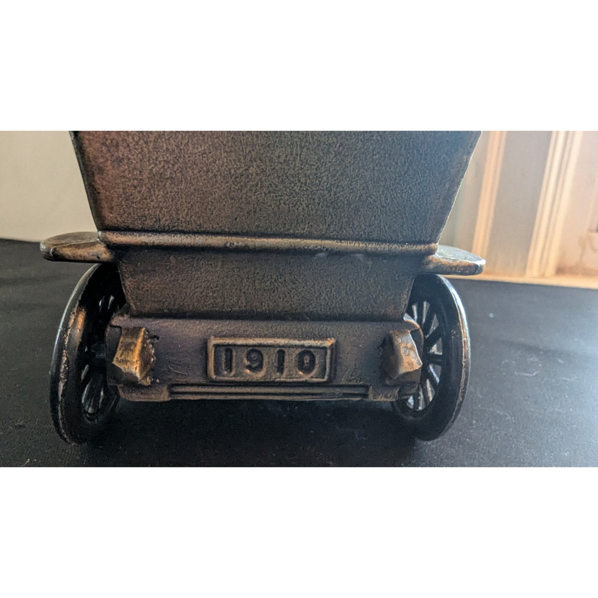 Vintage Banthrico 1910 Stanley Steamer Metal Car Coin Bank First West Side Bank Omaha NE