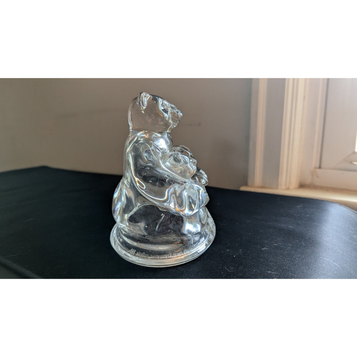 Vintage Coca-Cola Polar Bear Family Glass Figurine Mama & Cubs Paperweight