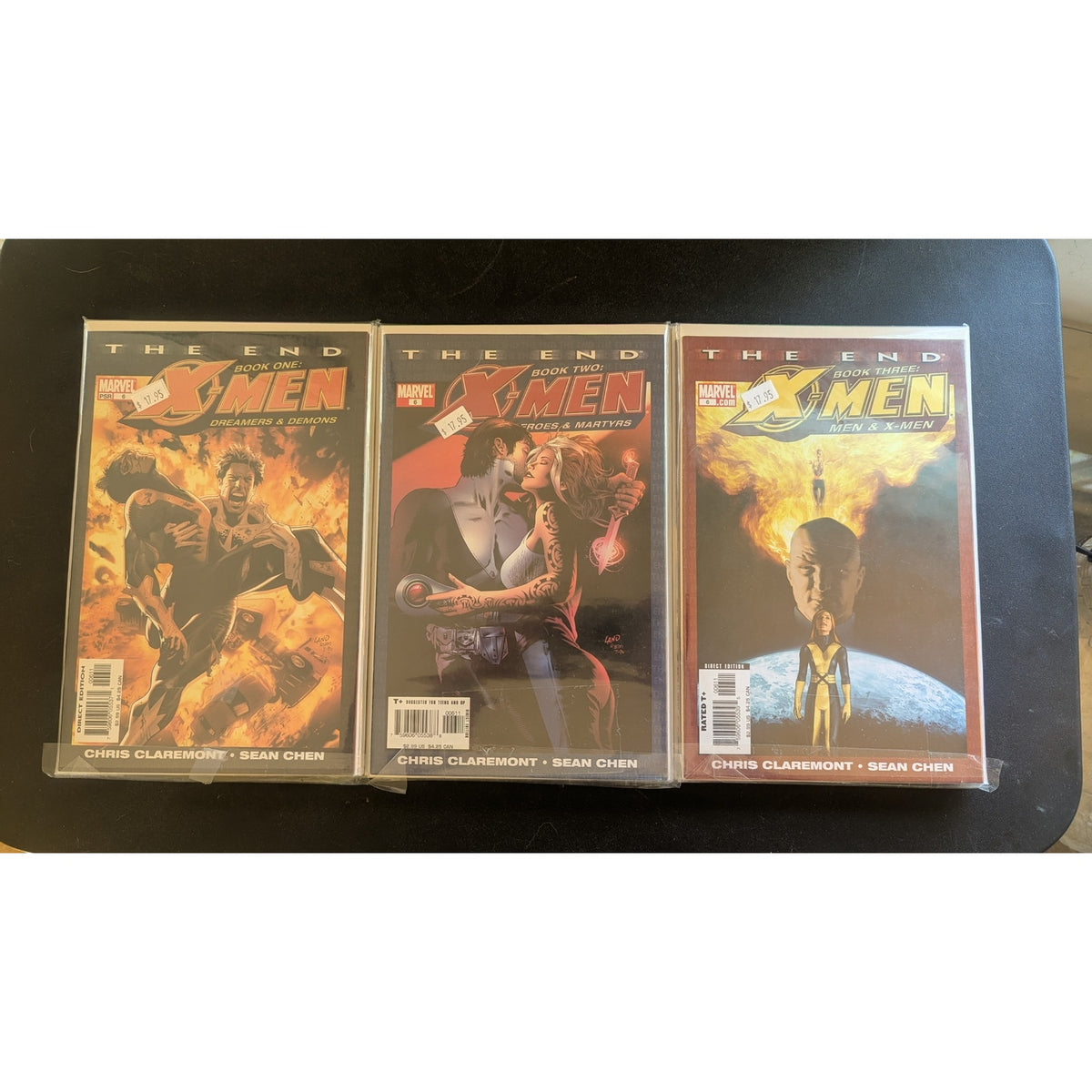 Vintage X-Men The End COMPLETE TRILOGY Set Books 1 2 & 3 FACTORY SEALED Packs