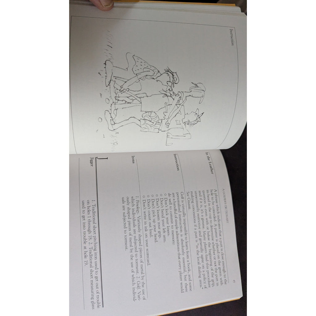 Vintage 1987 Golfing: A Duffer's Dictionary Paperback Book by Henry Beard & Roy McKie