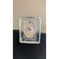 Vintage Danbury Clock Co. Lead Crystal Desk Clock – Starburst Facets, Quartz