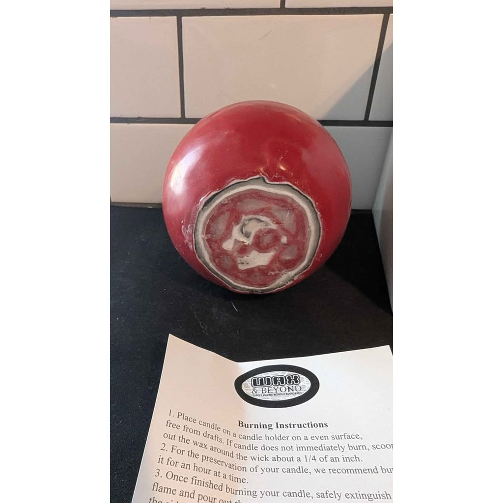 Nebraska Cornhuskers Sphere Candle - Wax & Beyond Refillable Decor