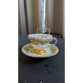 Vintage Rosina Bone China Teacup and Saucer Set - Yellow Rose