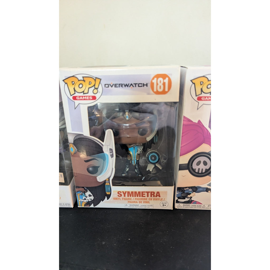 Overwatch Funko Pop Lot of 4 - Zenyatta 423, Junkrat 383, Tracer 495, Symmetra 181