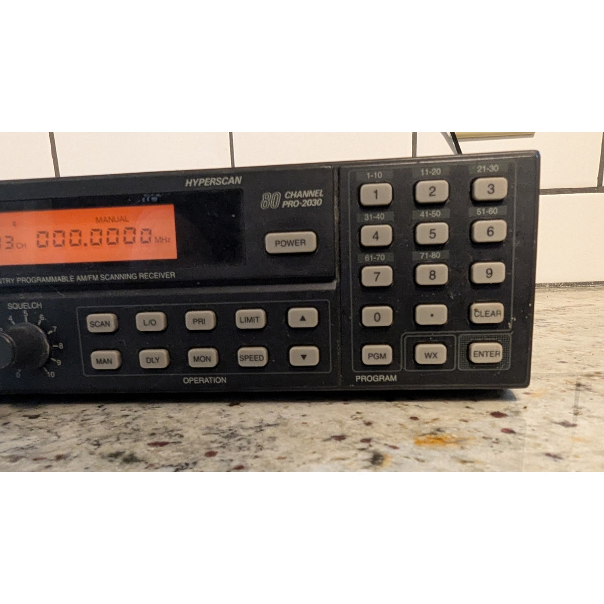 Vintage Radio Shack PRO-2030 Desktop Radio Scanner 80-Channel Hyperscan (Model 20-407)