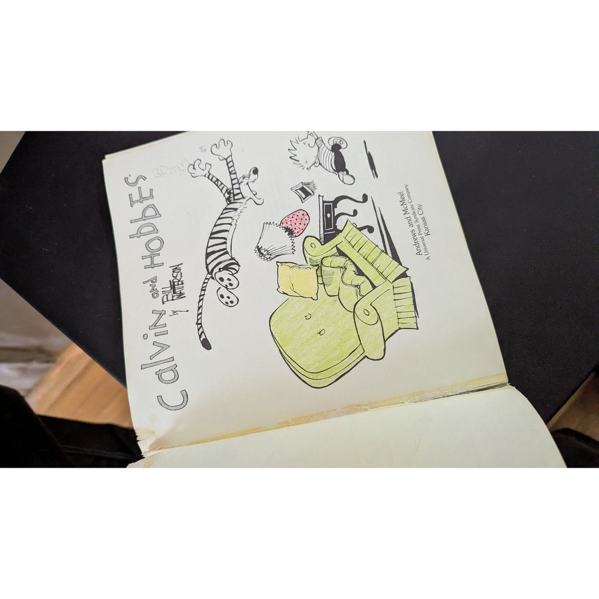 Vintage Calvin and Hobbes Book Lot of 2 – Debut Album & Scientific Progress Goes "Boink" – Read Description For Condition