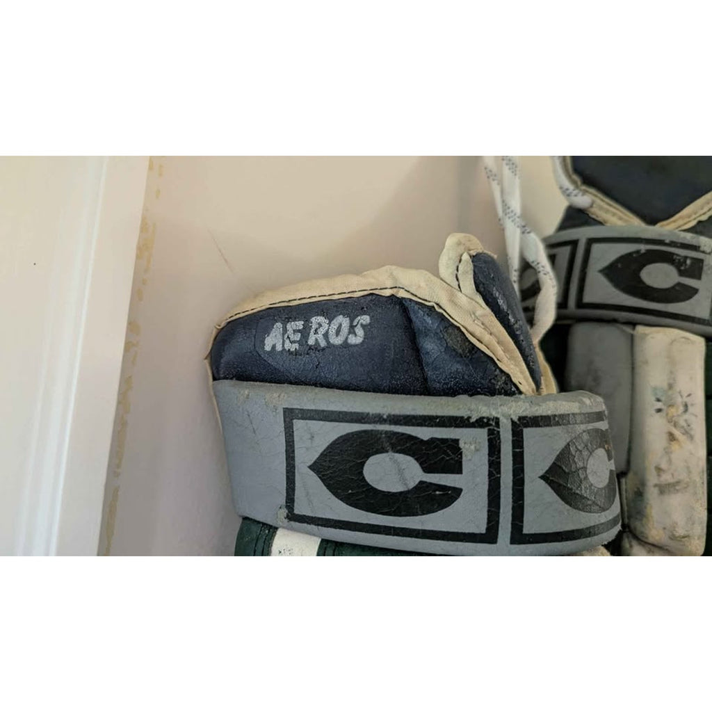 Vintage WHA Houston Aeros CCM Pro Stock Leather Hockey Gloves