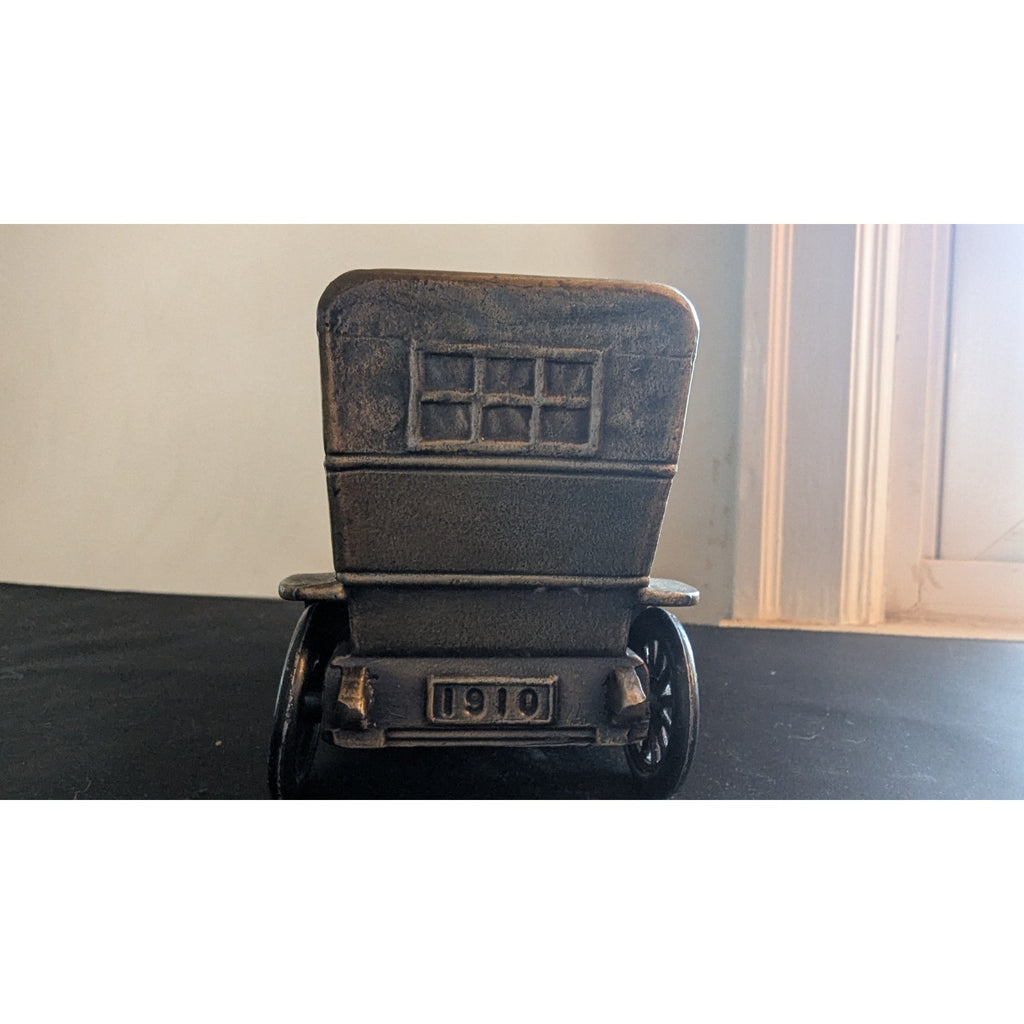 Vintage Banthrico 1910 Stanley Steamer Metal Car Coin Bank First West Side Bank Omaha NE