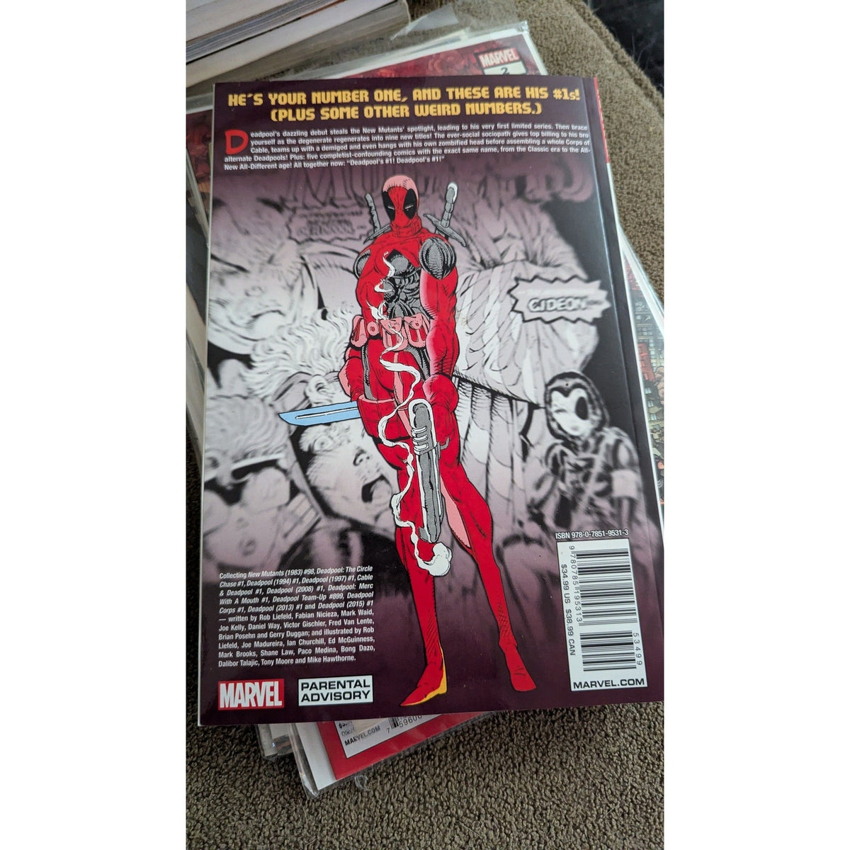 Deadpool Firsts trade paperback comic book collection by Marvel Comics, likely published around 2016
