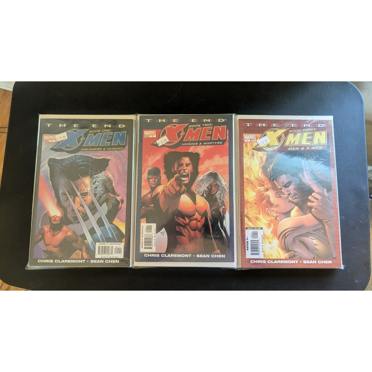 Vintage X-Men The End COMPLETE TRILOGY Set Books 1 2 & 3 FACTORY SEALED Packs