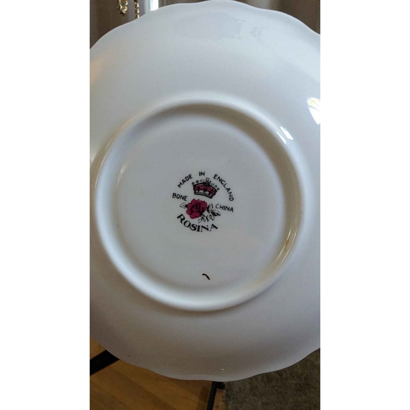 Vintage Rosina Bone China Teacup and Saucer Set - Yellow Rose