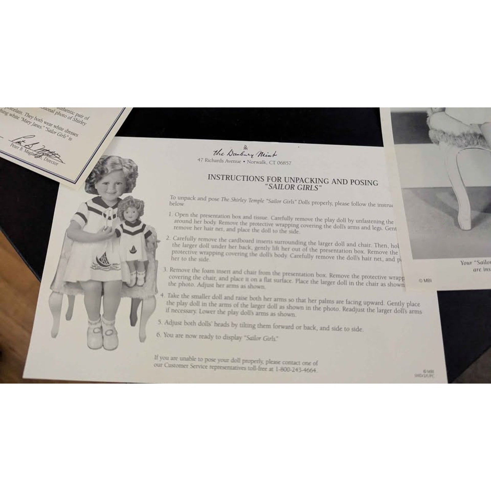 Danbury Mint Shirley Temple "Sailor Girls" Doll Set COMPLETE w/ COA