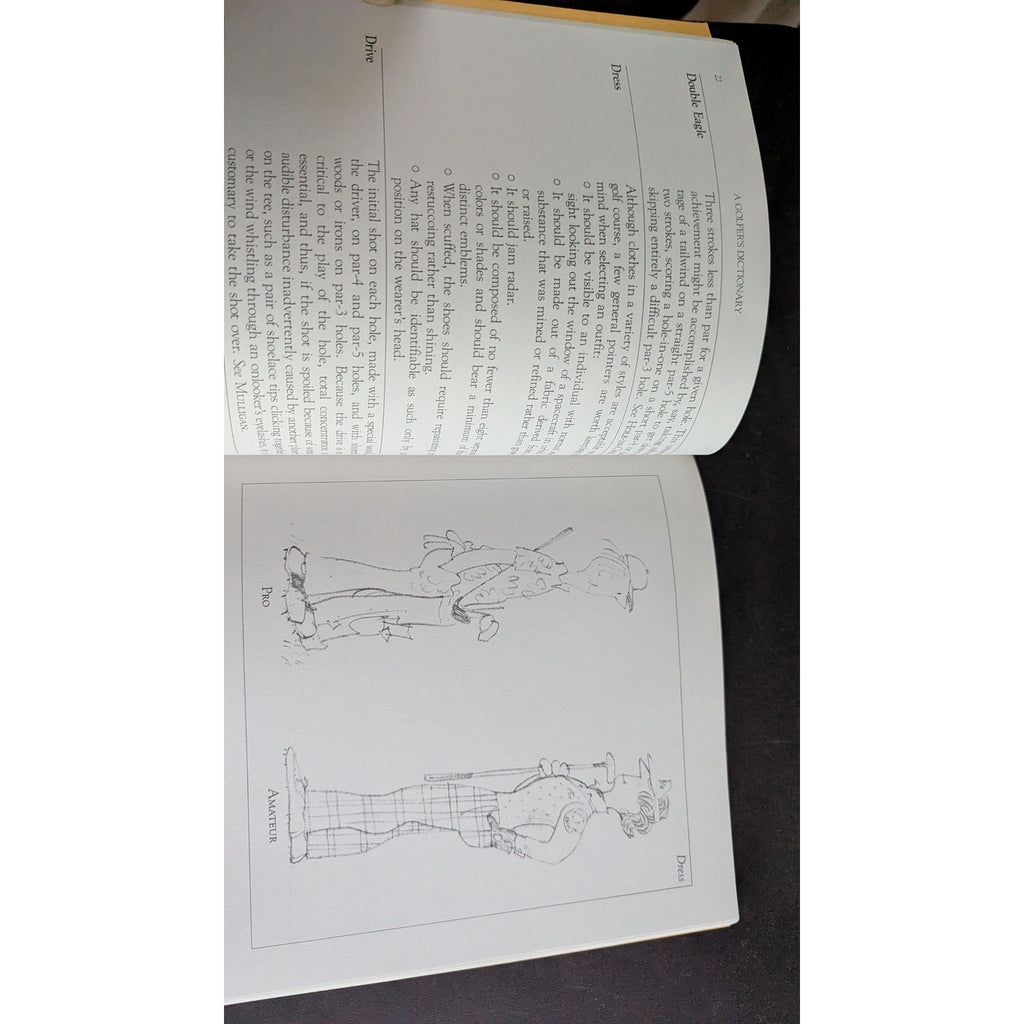 Vintage 1987 Golfing: A Duffer's Dictionary Paperback Book by Henry Beard & Roy McKie