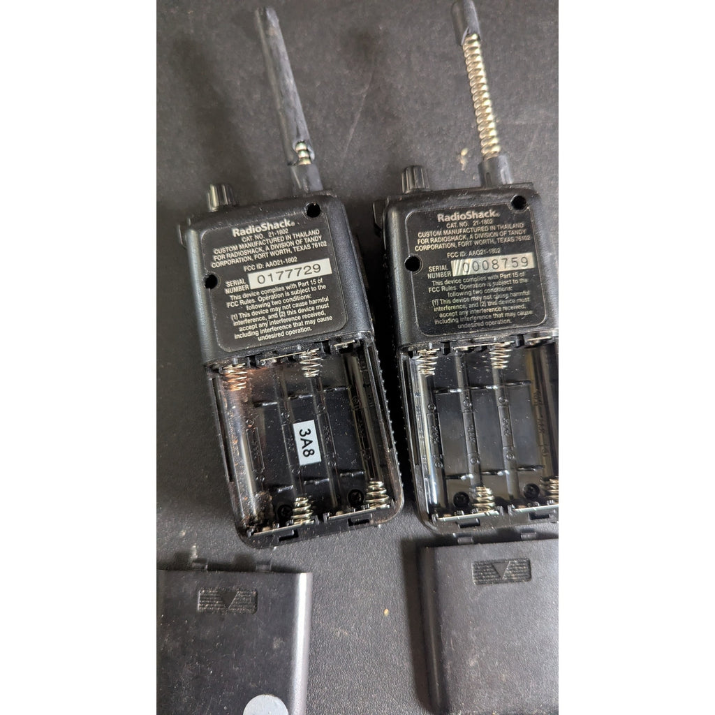 Vintage RadioShack Personal FM Transceiver Walkie Talkies Cat No. 21-1802 Pair