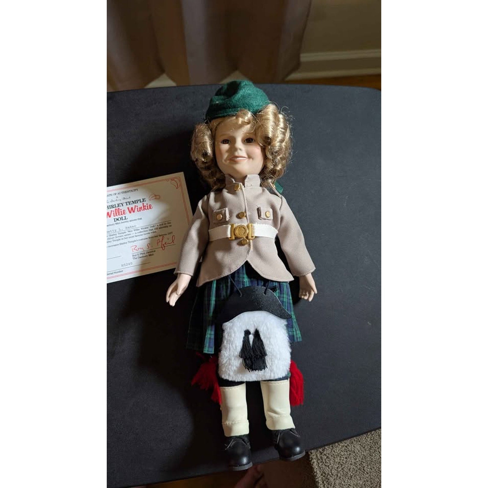 Vintage Danbury Mint Shirley Temple "Wee Willie Winkie" Doll with COA