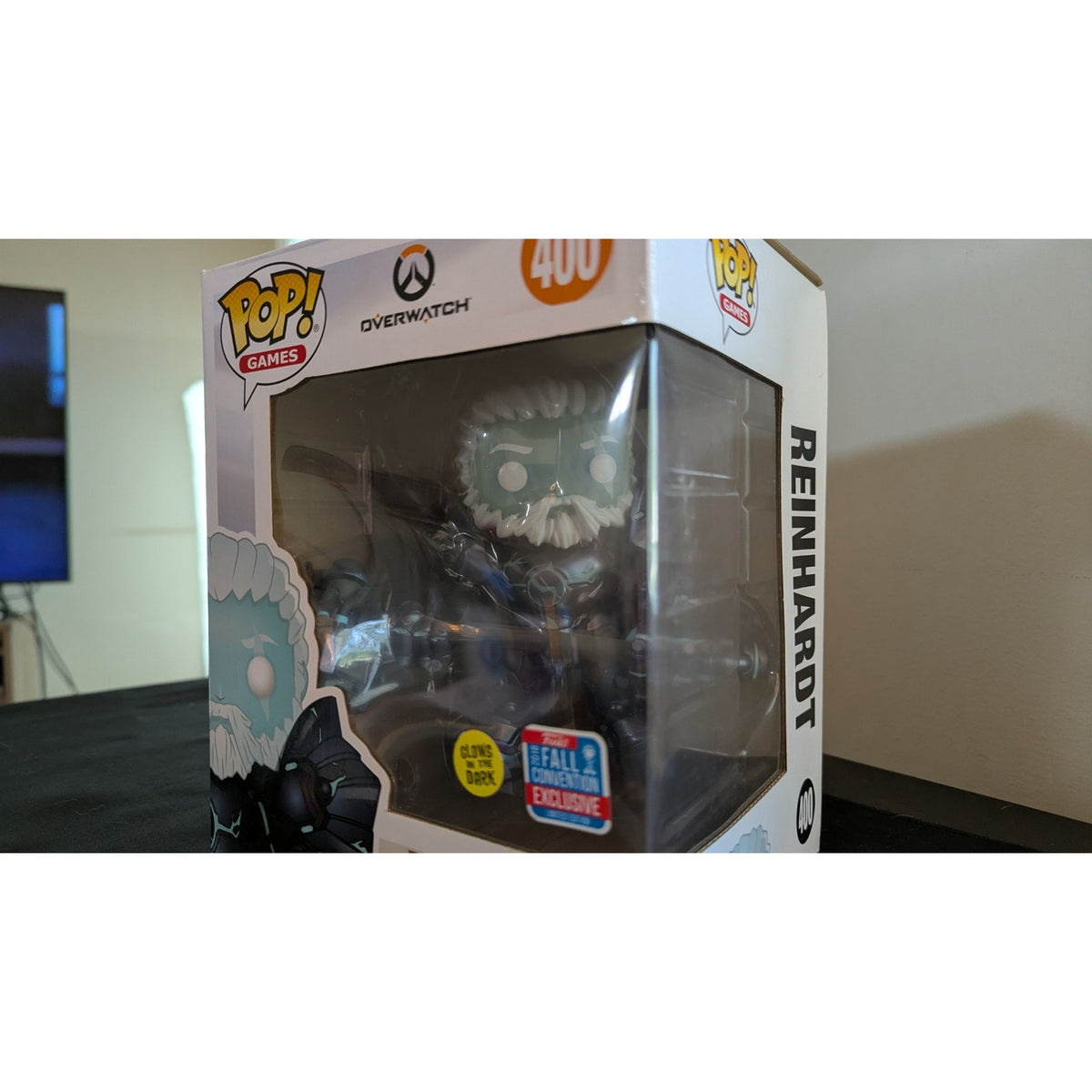 Funko Pop Overwatch Reinhardt Coldhardt Glow #400 2018 Fall Convention 6"
