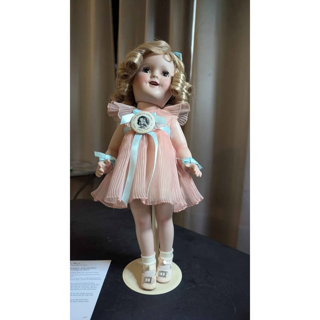 Danbury Mint 14" Shirley Temple Antique Porcelain Doll with COA & Papers