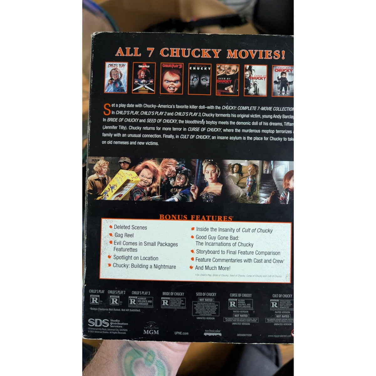 Chucky Complete 7-Movie Collection DVD Box Set - Child's Play Horror Series