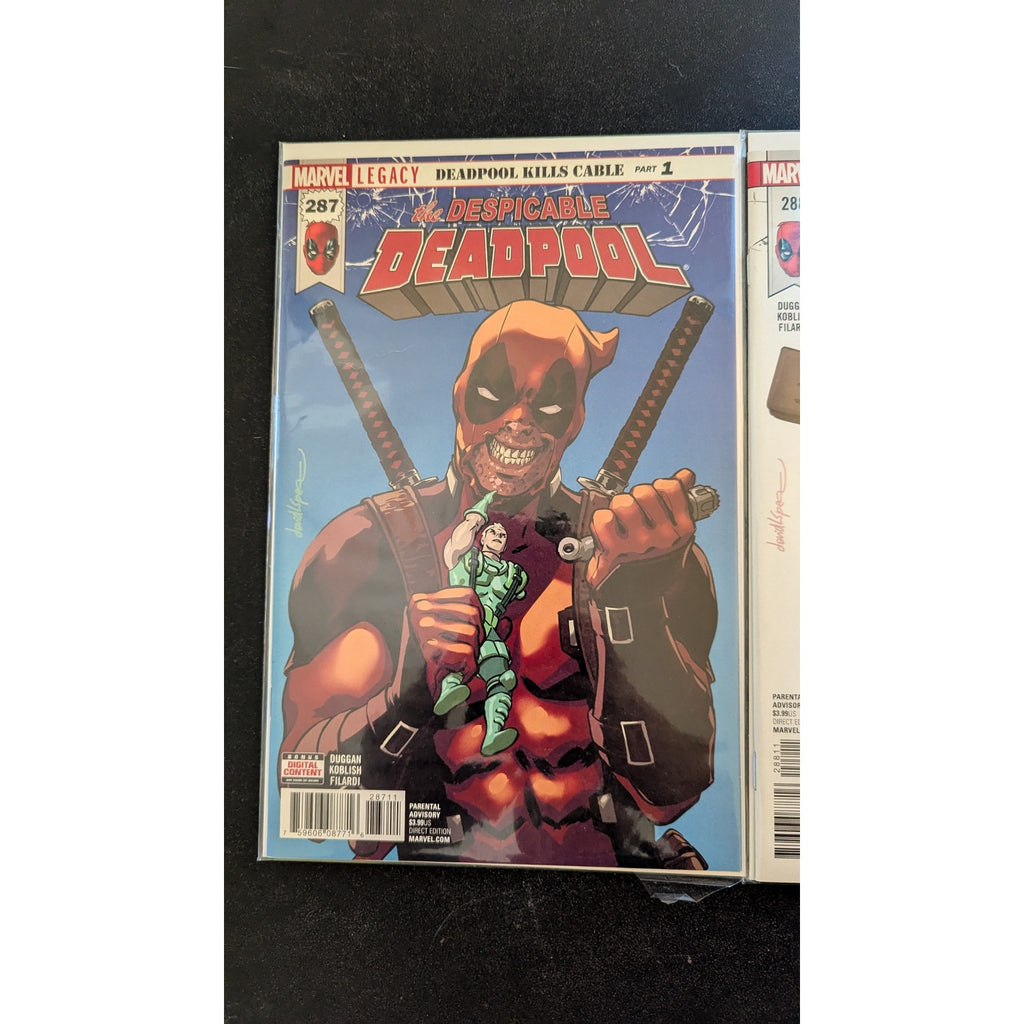 Despicable Deadpool #287 #288 #291 Comic Lot (Marvel Legacy Kills Cable)