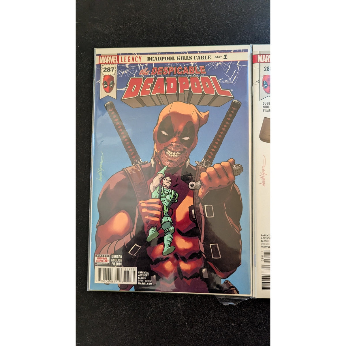 Despicable Deadpool #287 #288 #291 Comic Lot (Marvel Legacy Kills Cable)