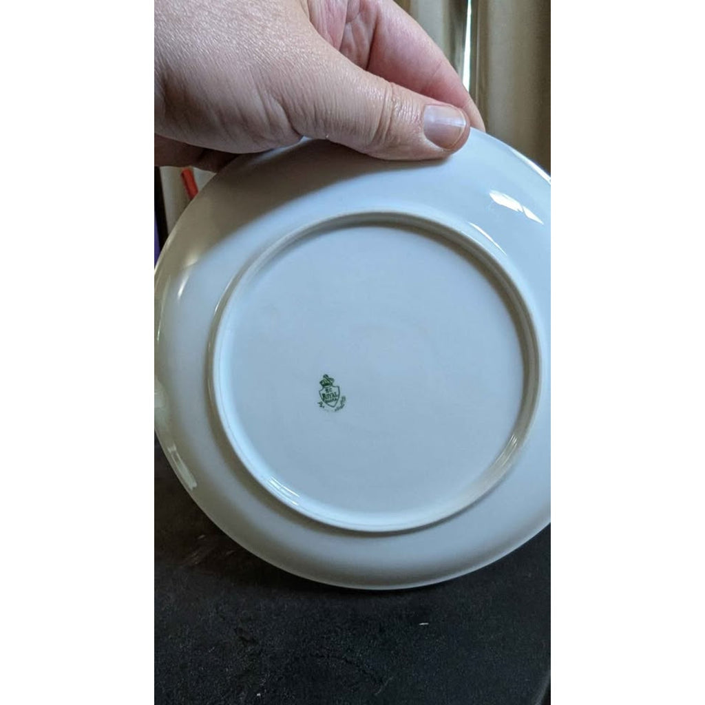 Antique 1921 Rosenthal Germany Attached Porcelain Egg Cup & Saucer Tray