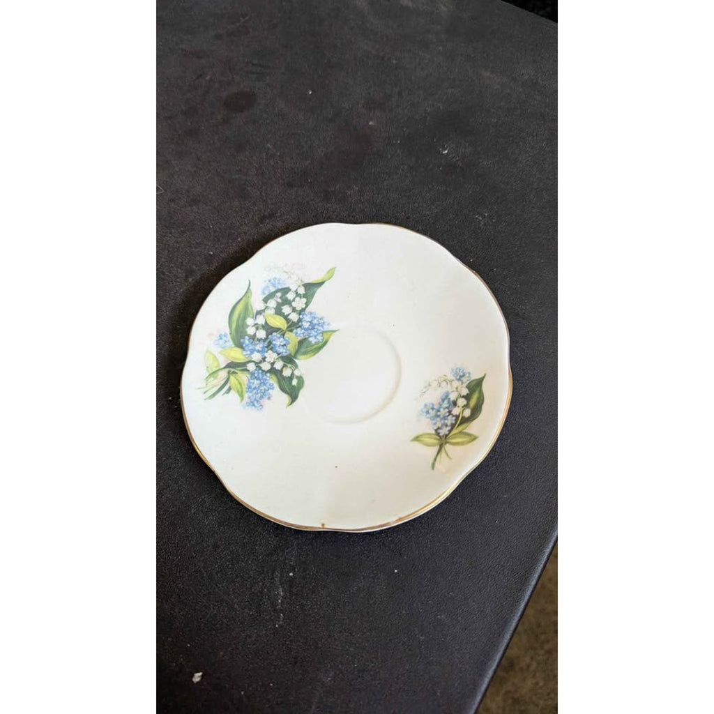 Vintage Royal Dover Bone China Teacup & Saucer - Lily of the Valley