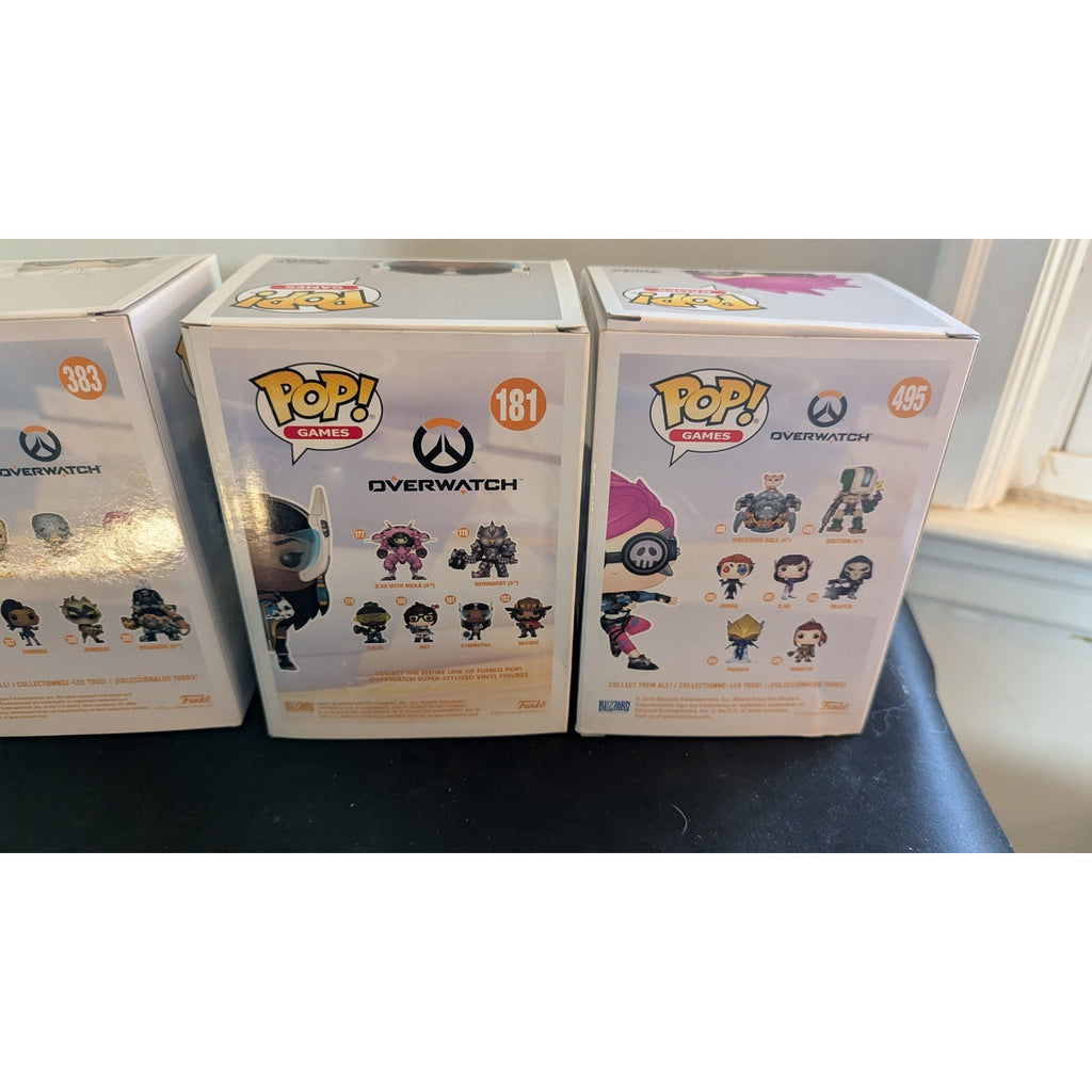 Overwatch Funko Pop Lot of 4 - Zenyatta 423, Junkrat 383, Tracer 495, Symmetra 181