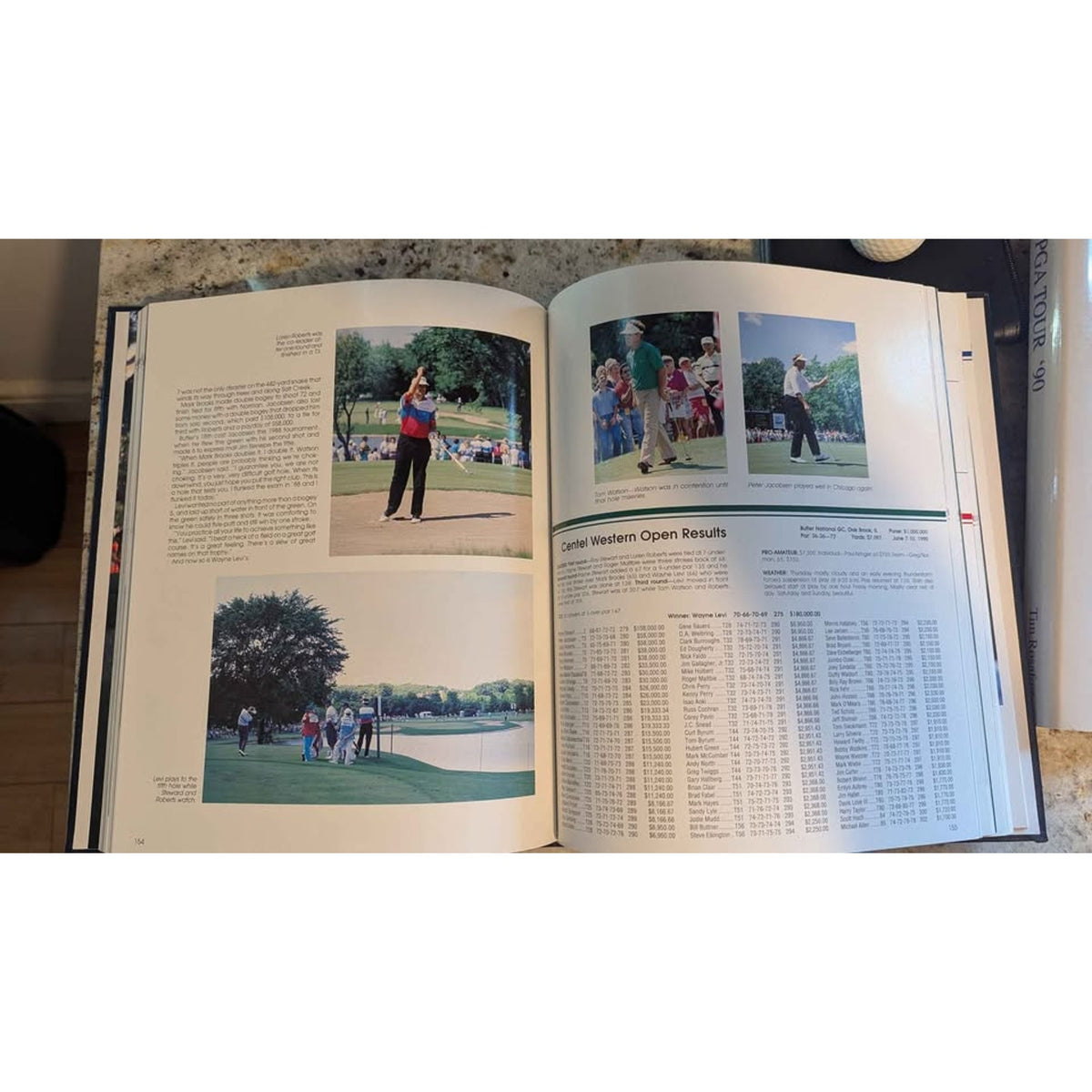 Vintage 1990 PGA Tour Hardcover Yearbook - UMI Publications