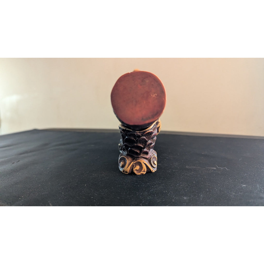 Tibetan Style Carved Resin Faux Horn Ganesha Statue Buddhist Altar Decor
