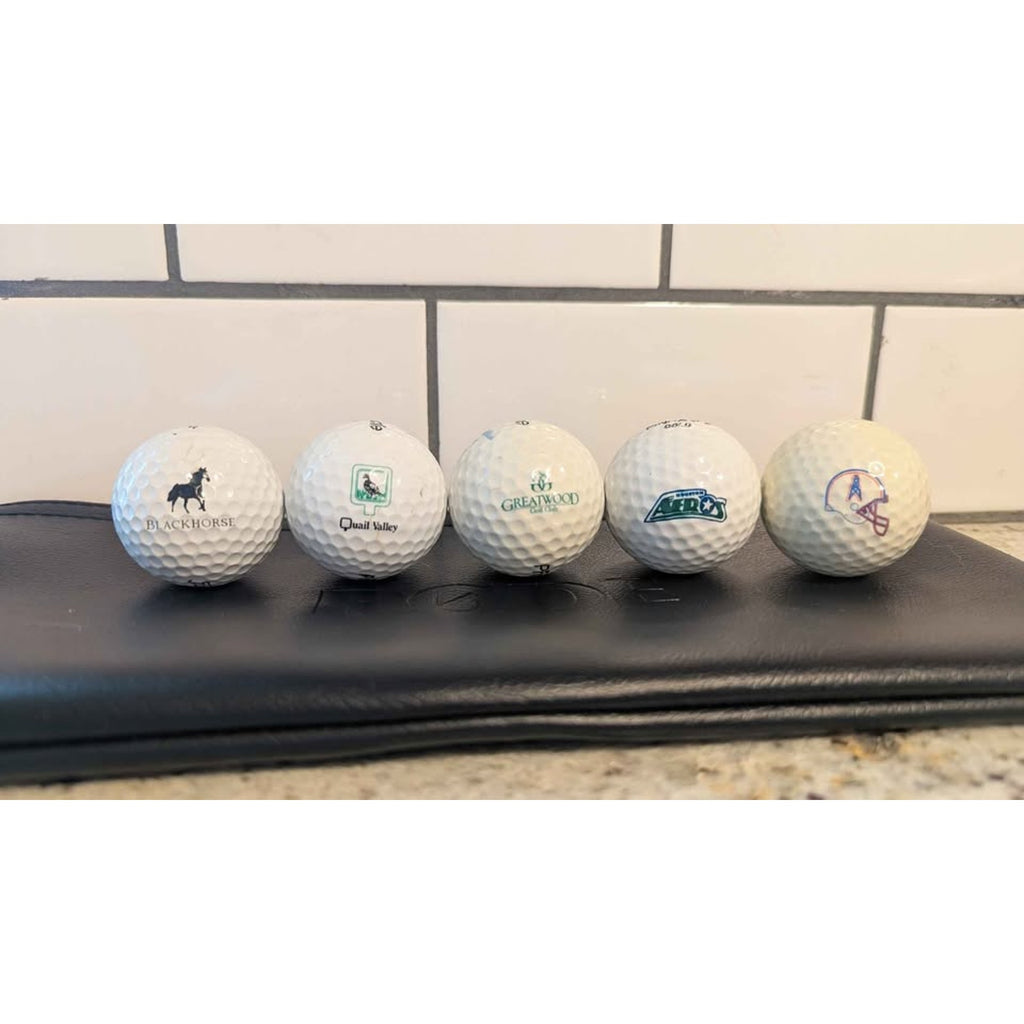 Vintage Greater Houston Texas Logo Golf Balls - 5 Ball Premium Collector Lot