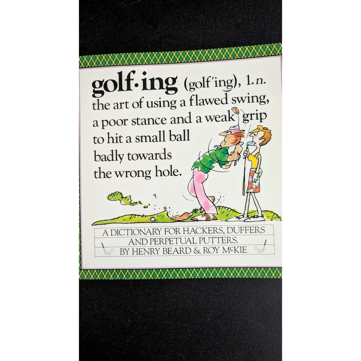 Vintage 1987 Golfing: A Duffer's Dictionary Paperback Book by Henry Beard & Roy McKie