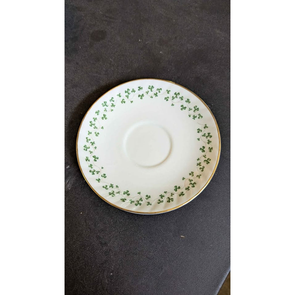 Vintage Royal Tara Shamrock Teacup & Saucer Set - Irish Bone China