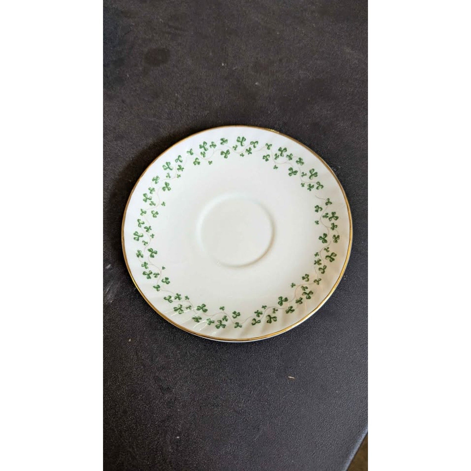 Vintage Royal Tara Shamrock Teacup & Saucer Set - Irish Bone China