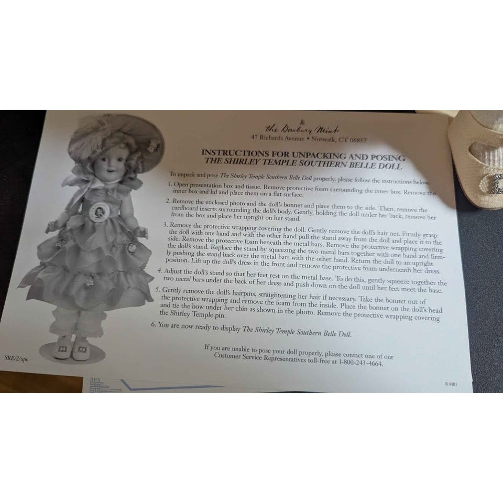 Danbury Mint Shirley Temple "Southern Belle" Doll with COA