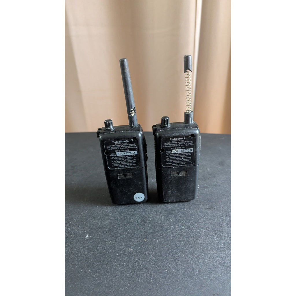 Vintage RadioShack Personal FM Transceiver Walkie Talkies Cat No. 21-1802 Pair